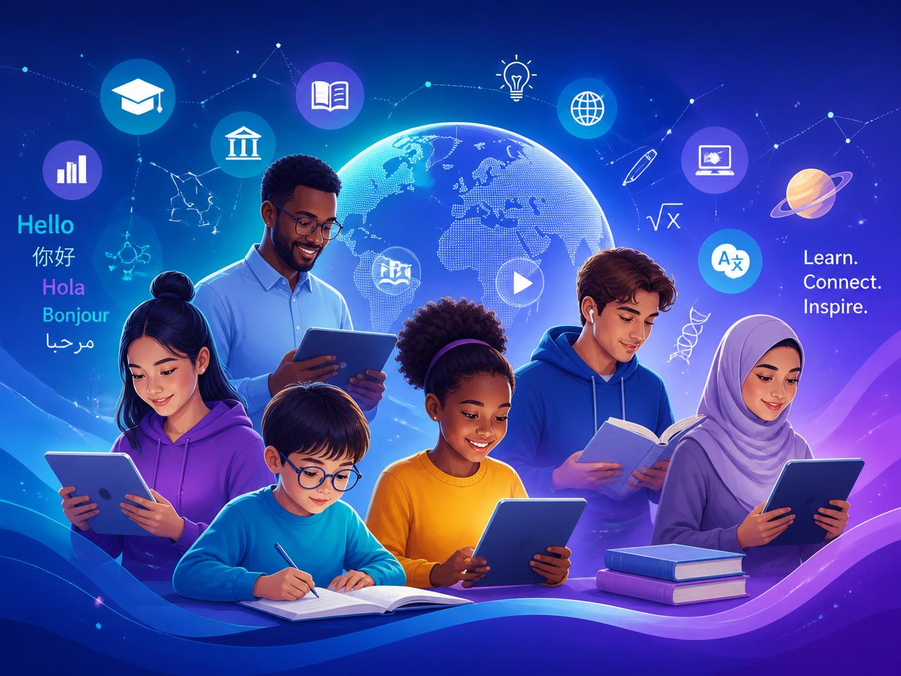 Élèves apprenant avec OmniLearn